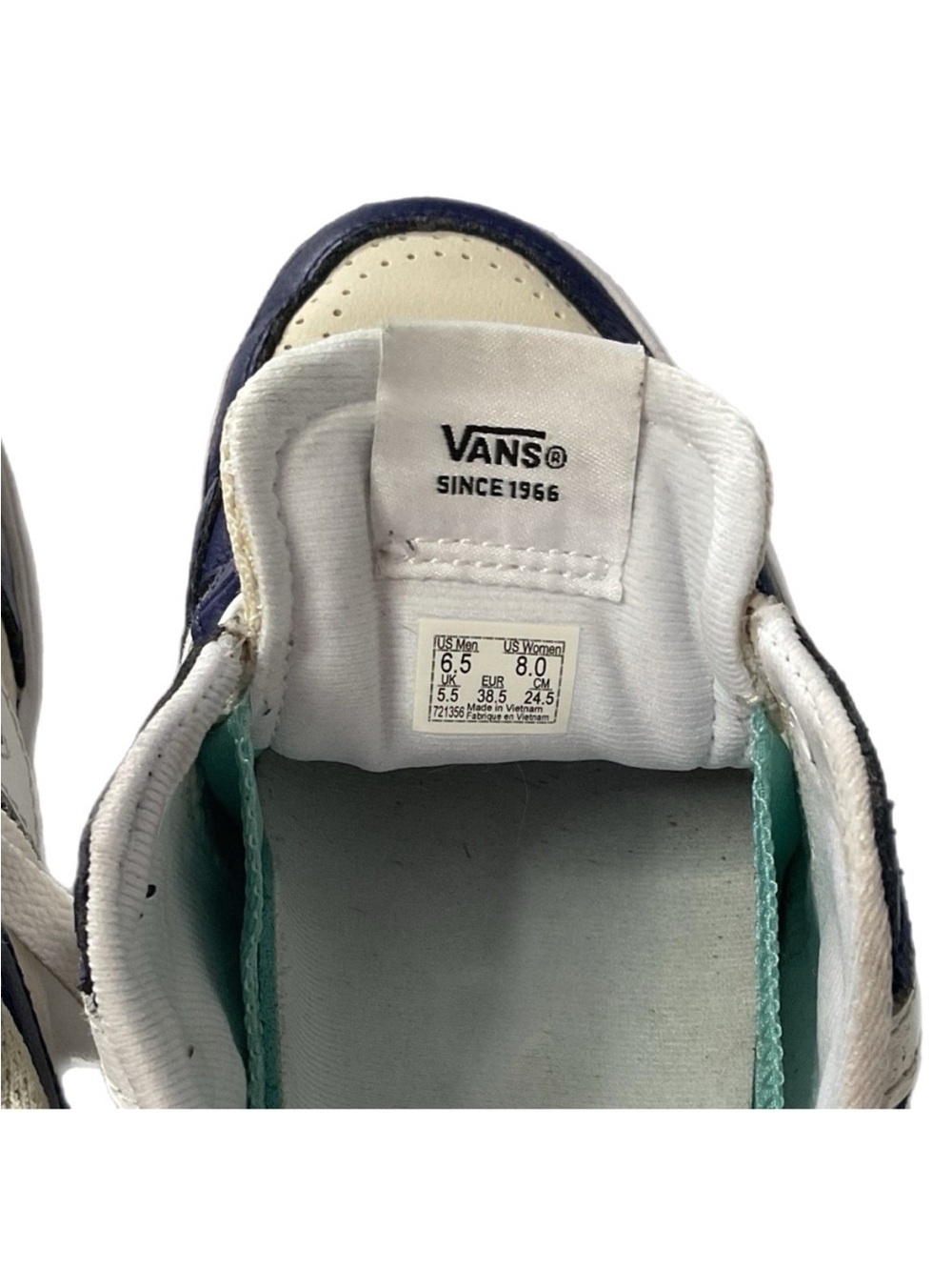Blue and Off White Vans - Picture 4 of 15